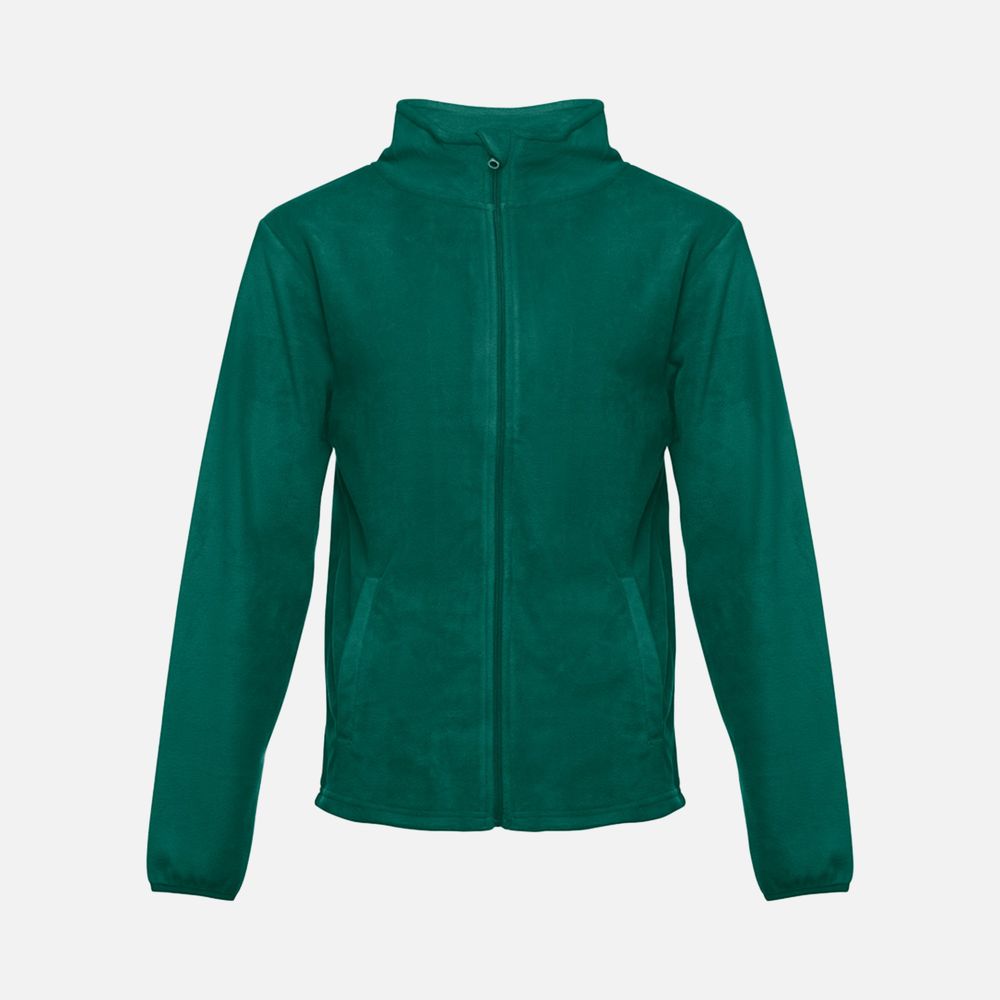 Куртка флисовая мужская Helsinki, темно-зеленая, размер XL