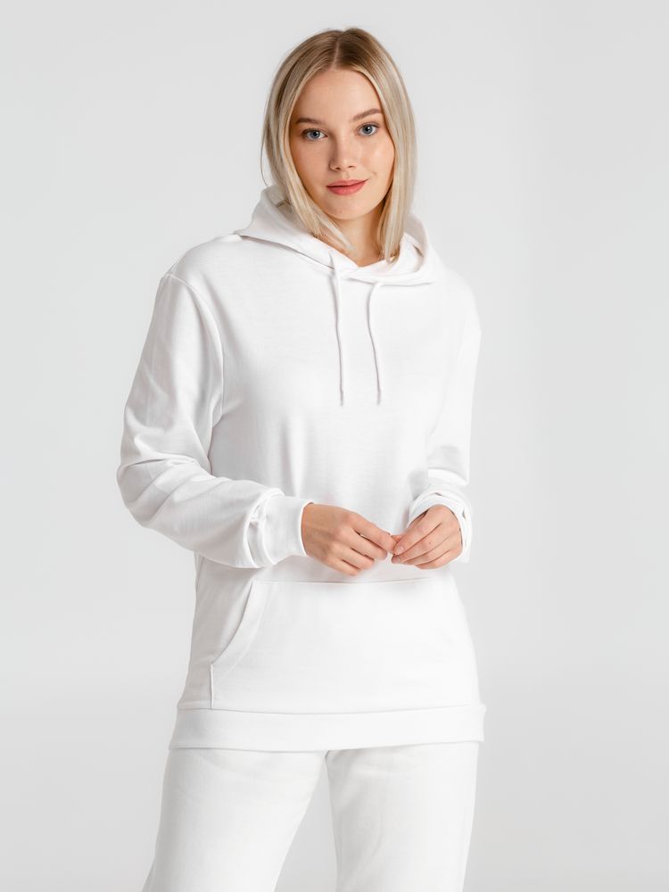 Толстовка с капюшоном унисекс Hoodie, белая, размер 4XL