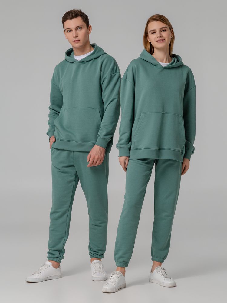 Худи оверсайз Kulonga Comfort, серо-зеленое, размер XL/XXL