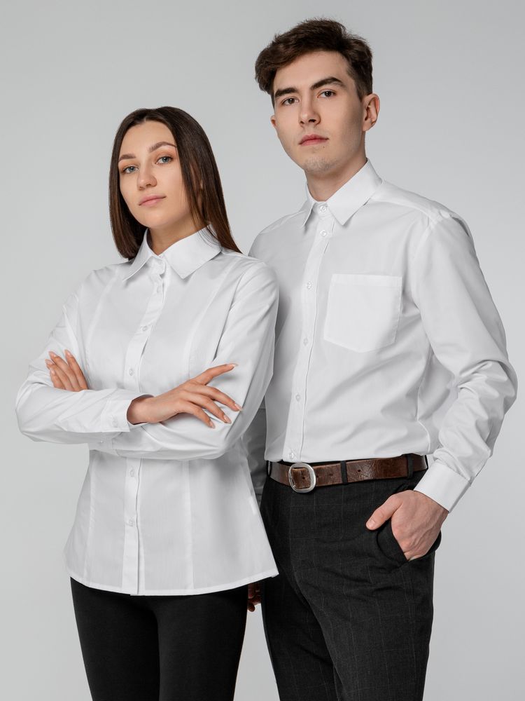 Рубашка мужская с длинным рукавом Collar, белая, размер 68; 188
