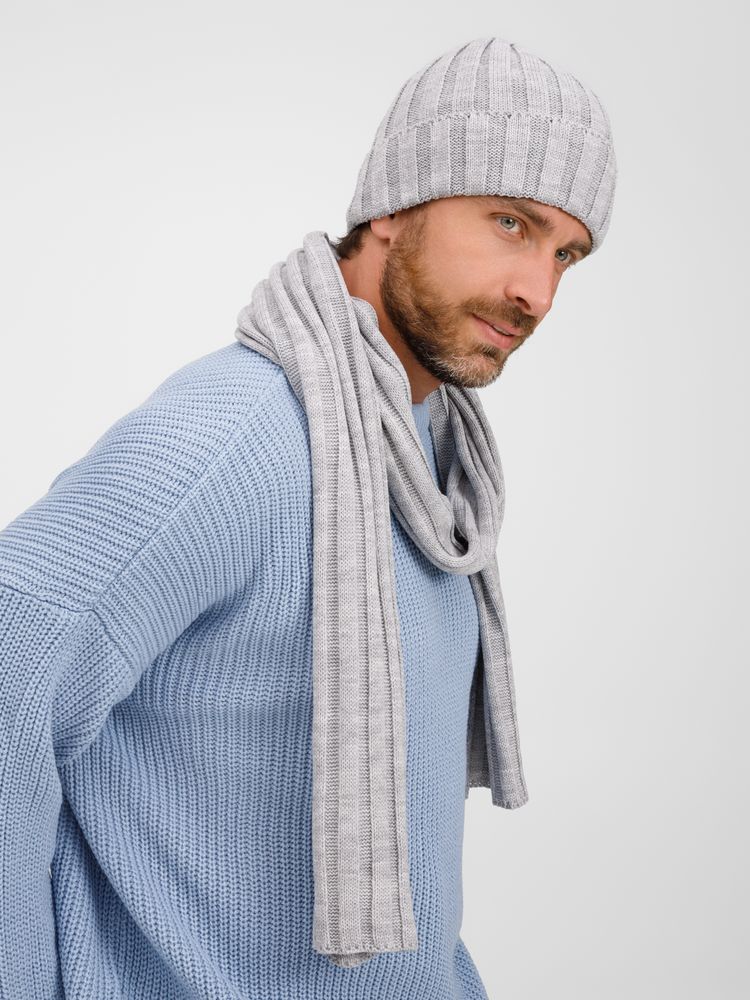 Шарф Metelitsa, серебристо-серый меланж