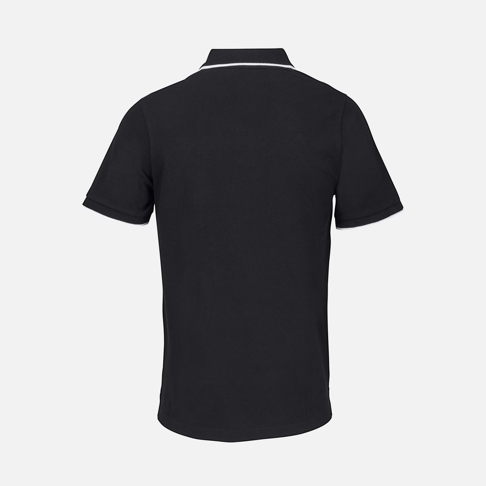 Рубашка поло унисекс Palermo, черная с белым, размер S