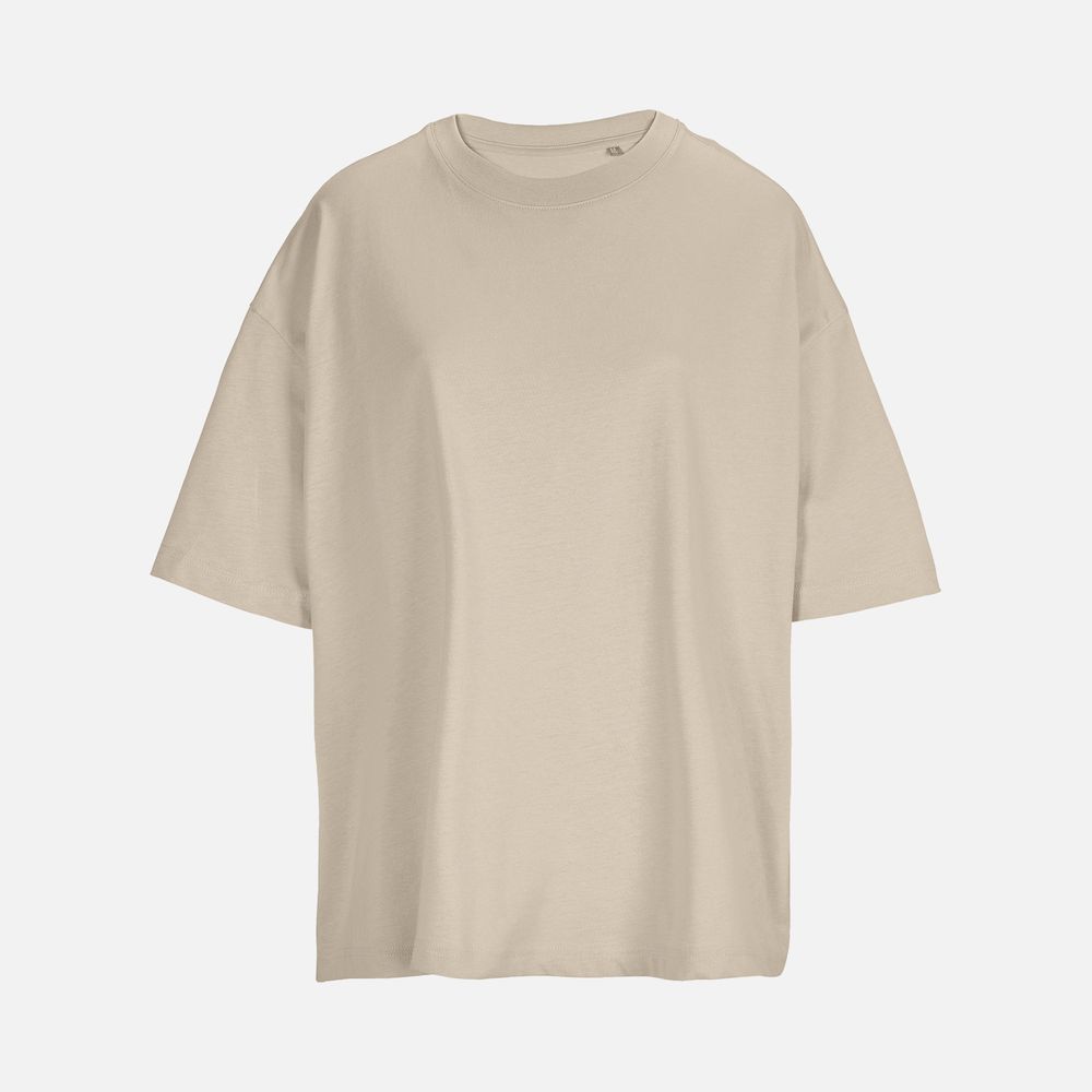 Футболка оверсайз женская Boxy Women, бежевая (льняная), размер S