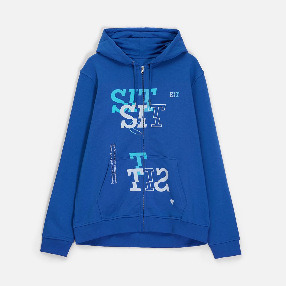 Толстовка унисекс Calipso, ярко-синяя (royal), размер XXL