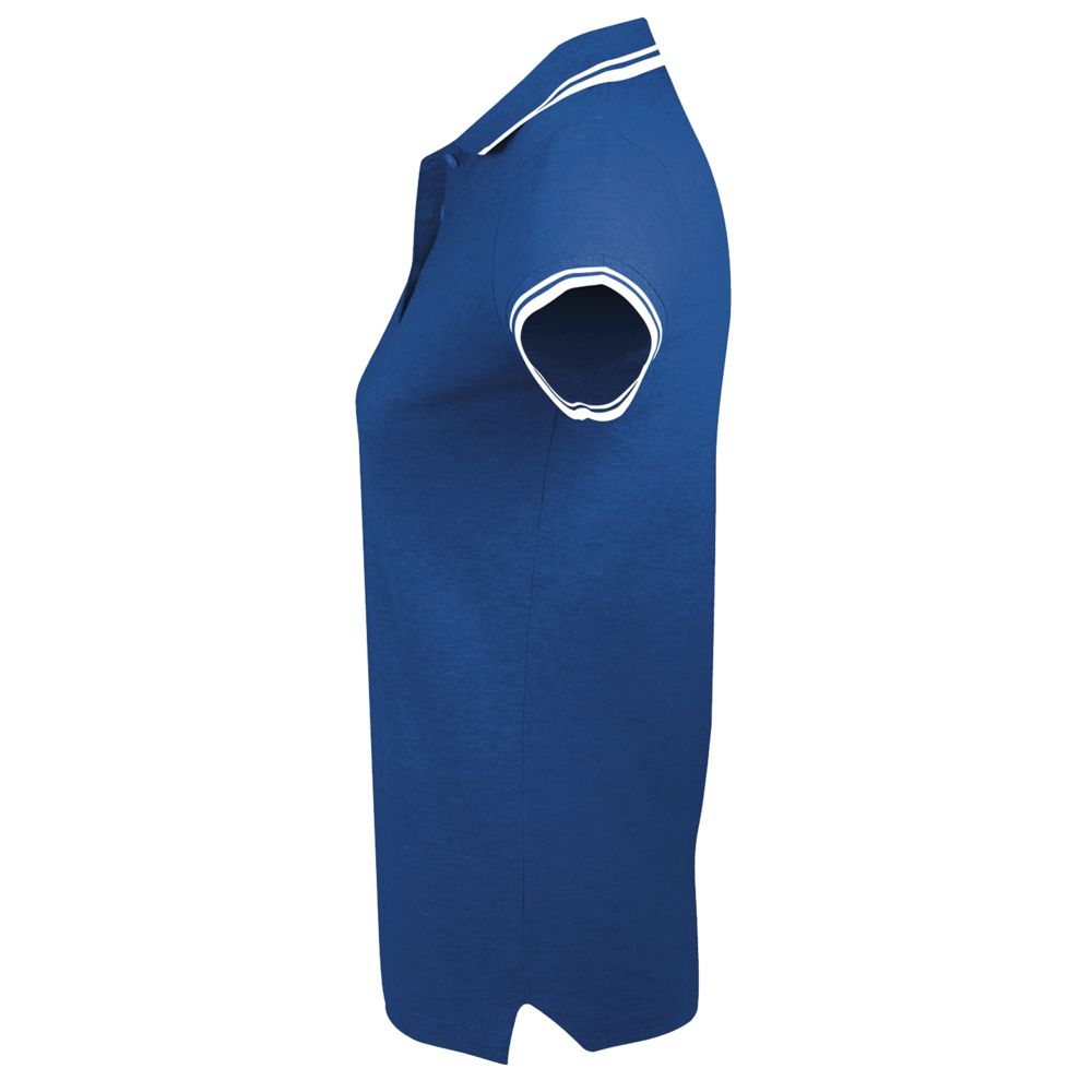 Рубашка поло женская Pasadena Women 200 с контрастной отделкой ярко-синяя с белым, размер XXL