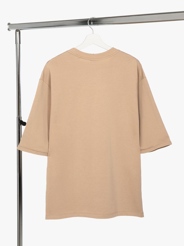 Футболка оверсайз унисекс Kosmos 2.0, бежевая, размер XL/XXL