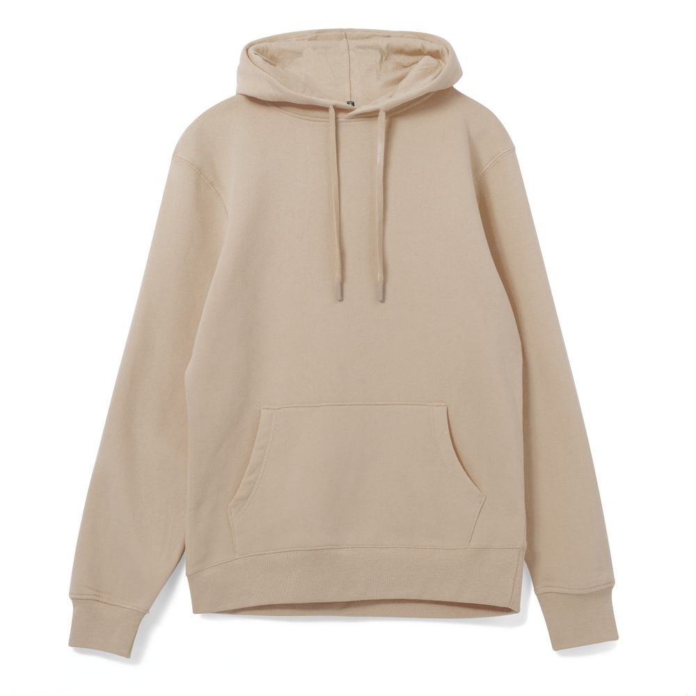 Толстовка с капюшоном унисекс Hoodie, бежевая, размер L