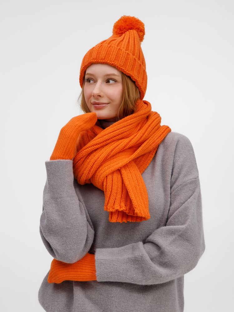 Шарф HappyGo, оранжевый