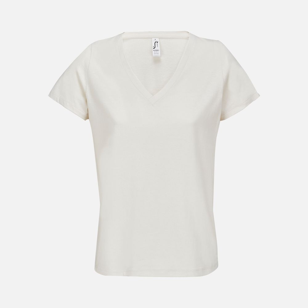 Футболка женская Regent Women с V-образным вырезом, молочно-белая, размер XXL