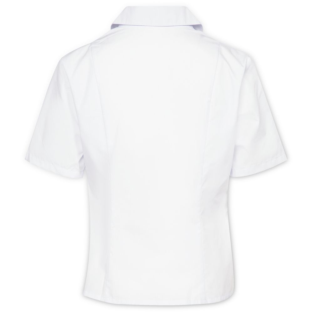 Рубашка женская с коротким рукавом Collar, белая, размер 66; 158-164