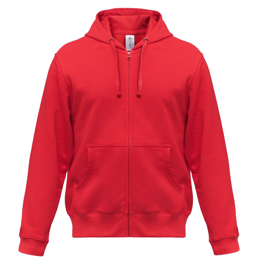 Толстовка мужская Hooded Full Zip красная, размер S