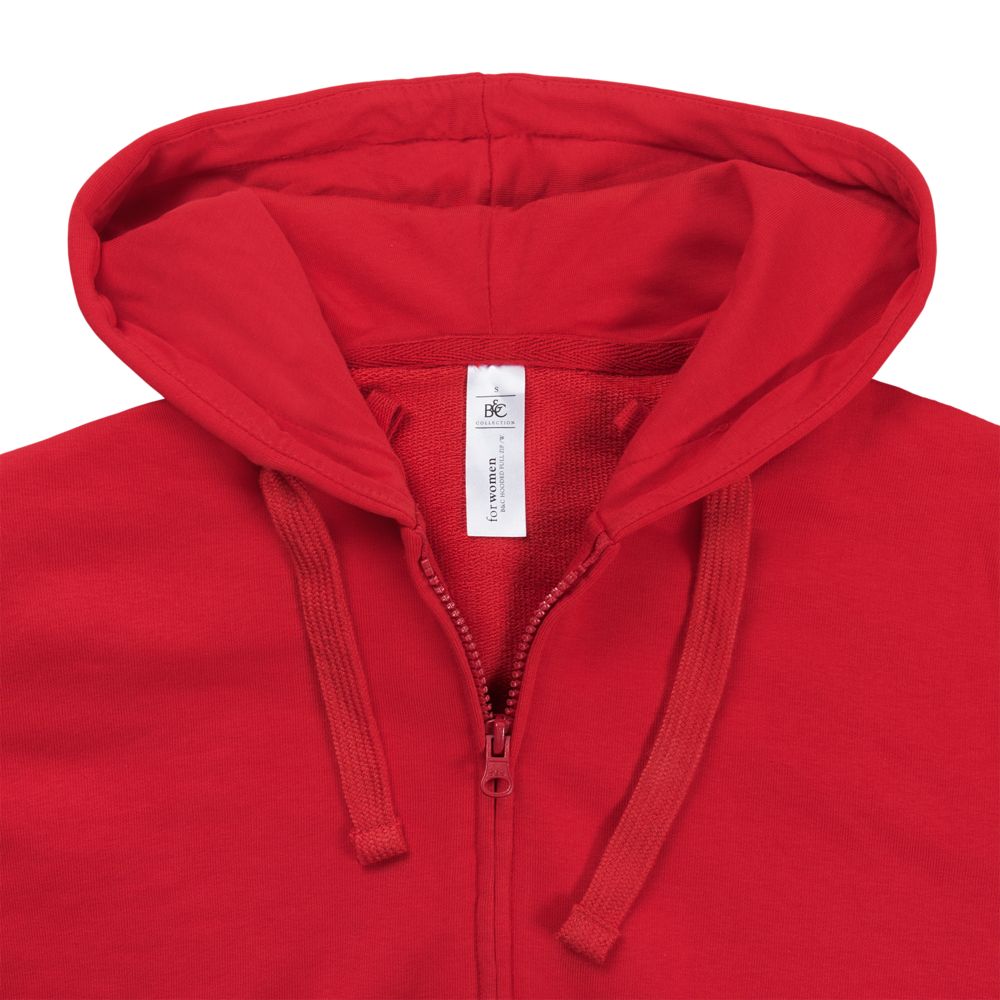 Толстовка женская Hooded Full Zip красная, размер XL