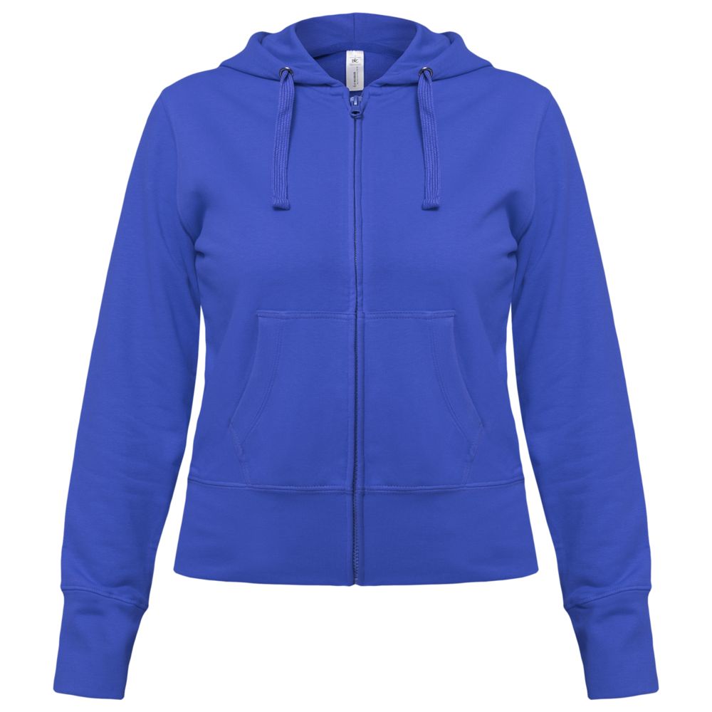 Толстовка женская Hooded Full Zip ярко-синяя, размер S