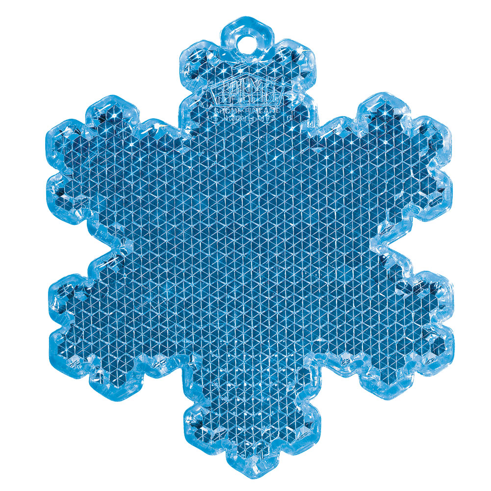 Пешеходный светоотражатель «Снежинка», синий
