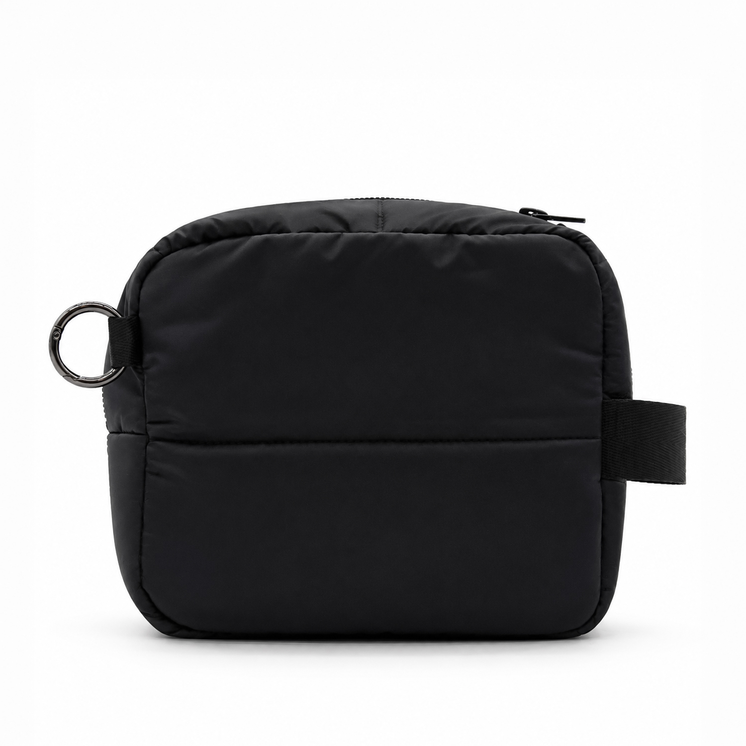 Несессер Superbag Bubble, стёганый, на молнии, с креплением на кольцо-карабин (черный)
