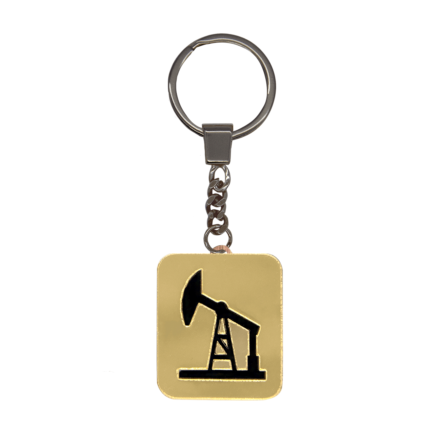 Брелок Нефтяная вышка (золотой с черным)