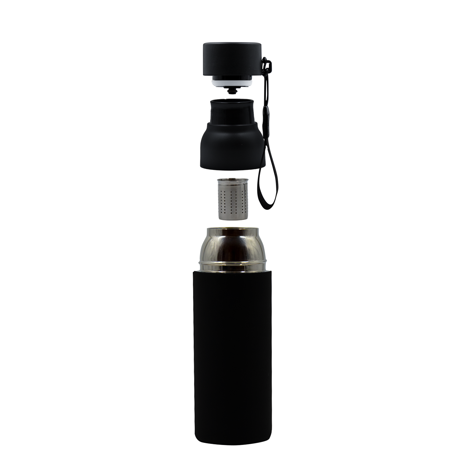 Термобутылка Button Black (черный)