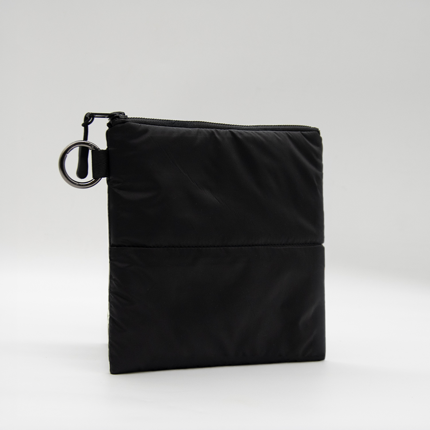 Органайзер для мелочей Superbag Bubble, стёганый, на молнии, с креплением на кольцо-карабин (черный)