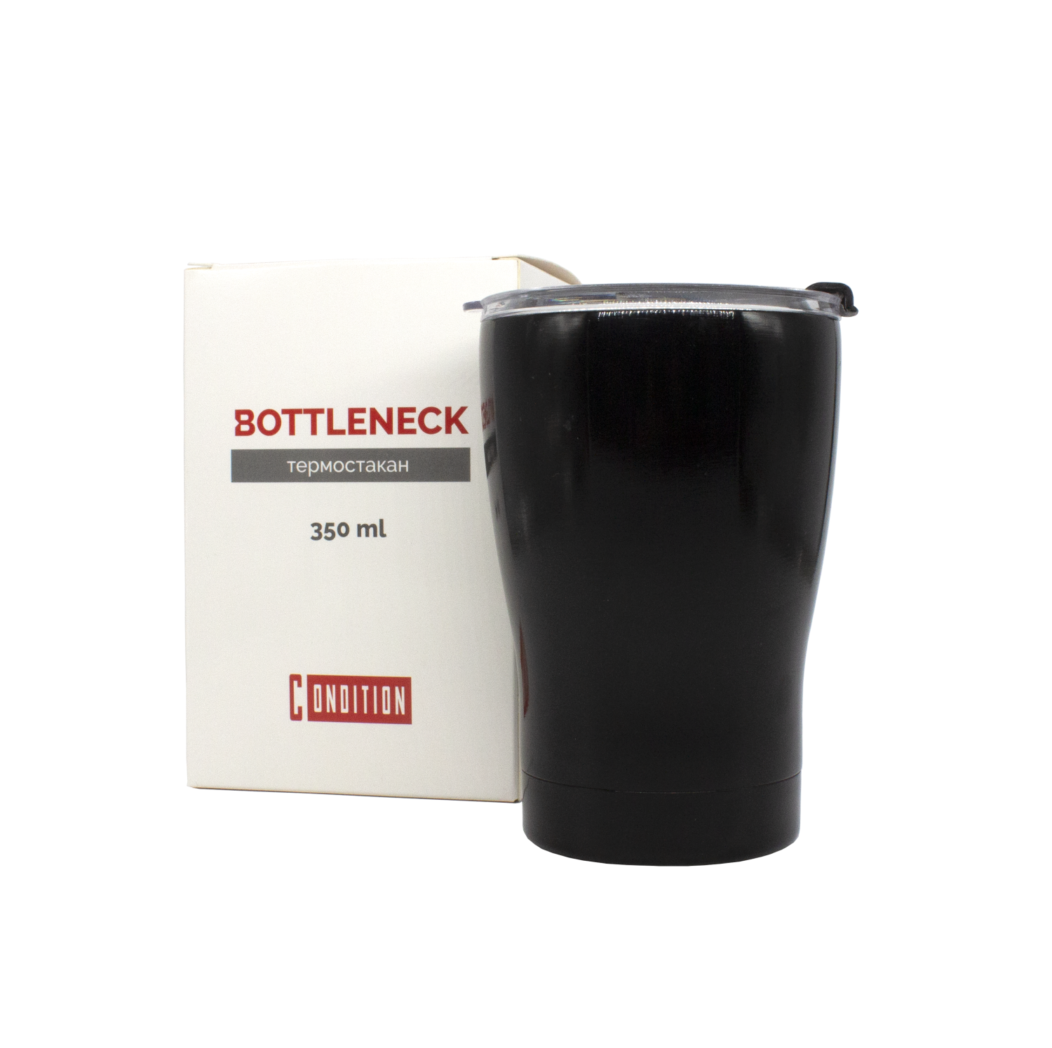 Термостакан глянцевый BottleNeck (черный)