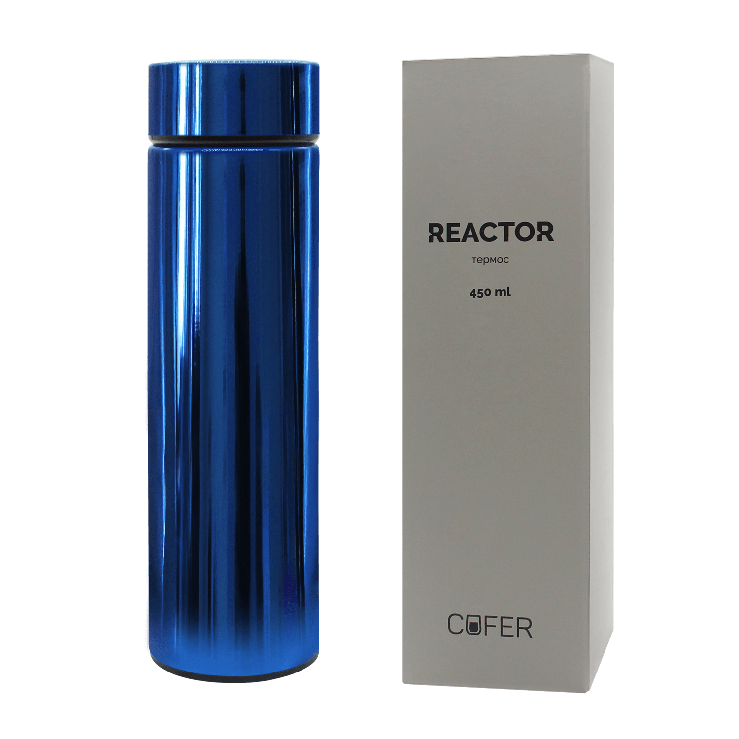 Термос Reactor гальванический c датчиком температуры  (синий)