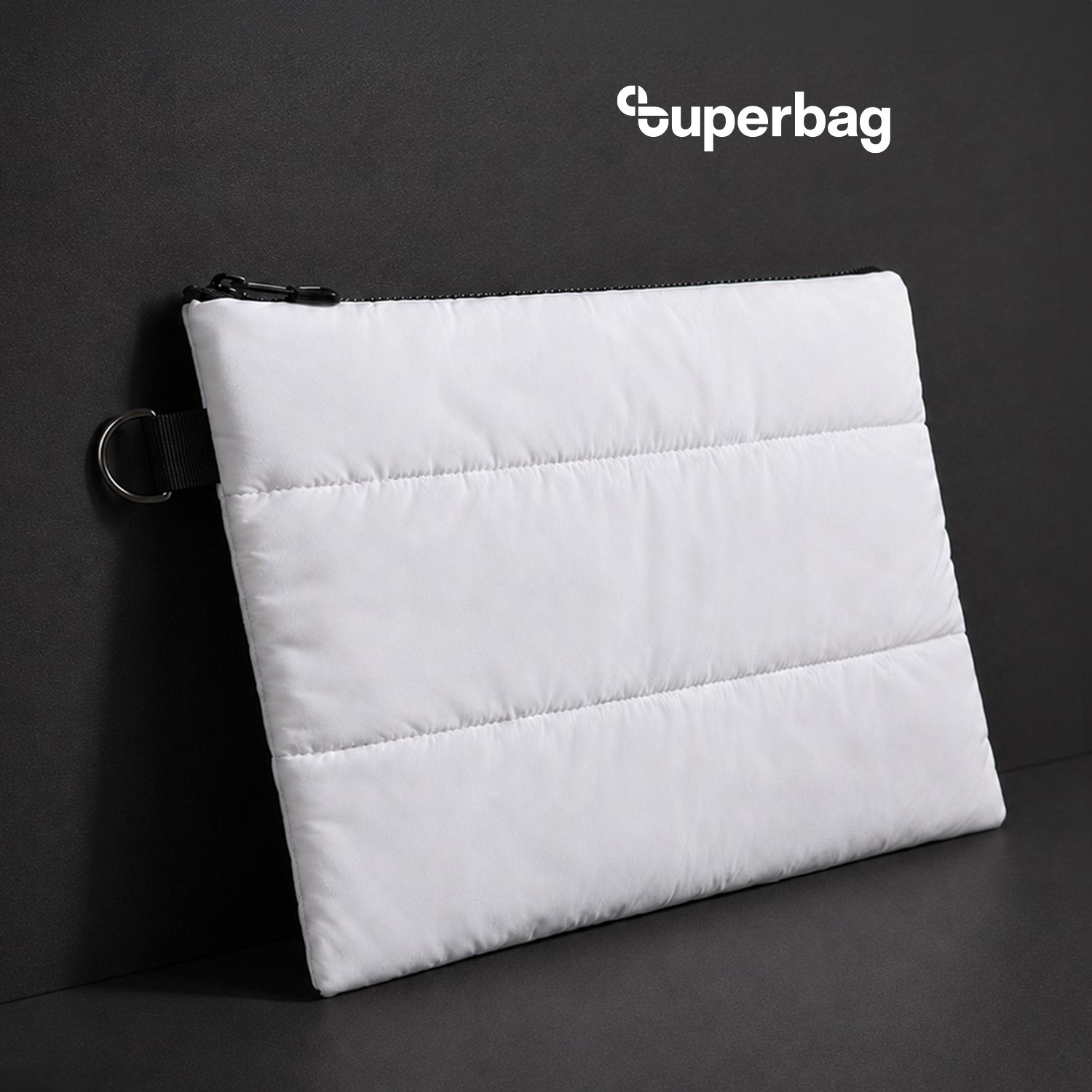 Чехол для ноутбука Superbag Bubble, стёганый, на молнии (белый)