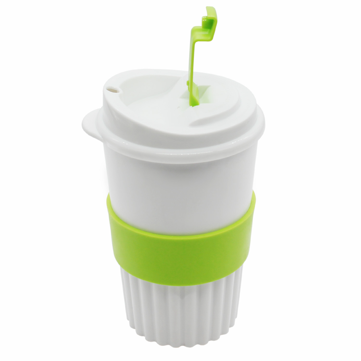 Стакан Classic White Green Line, 350 мл (салатовый)