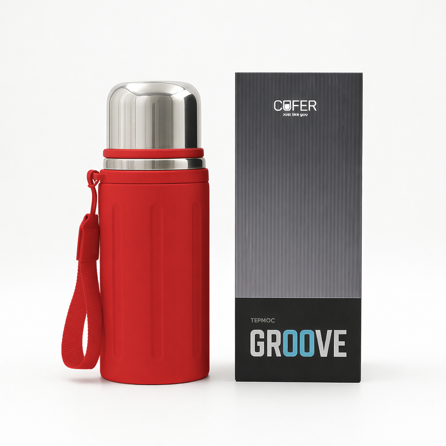 Термос Groove (красный)