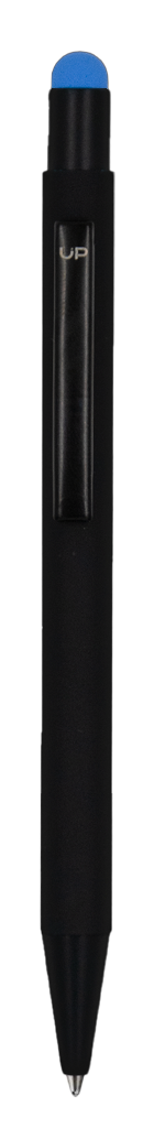 Ручка шариковая Raven (черная с голубым)