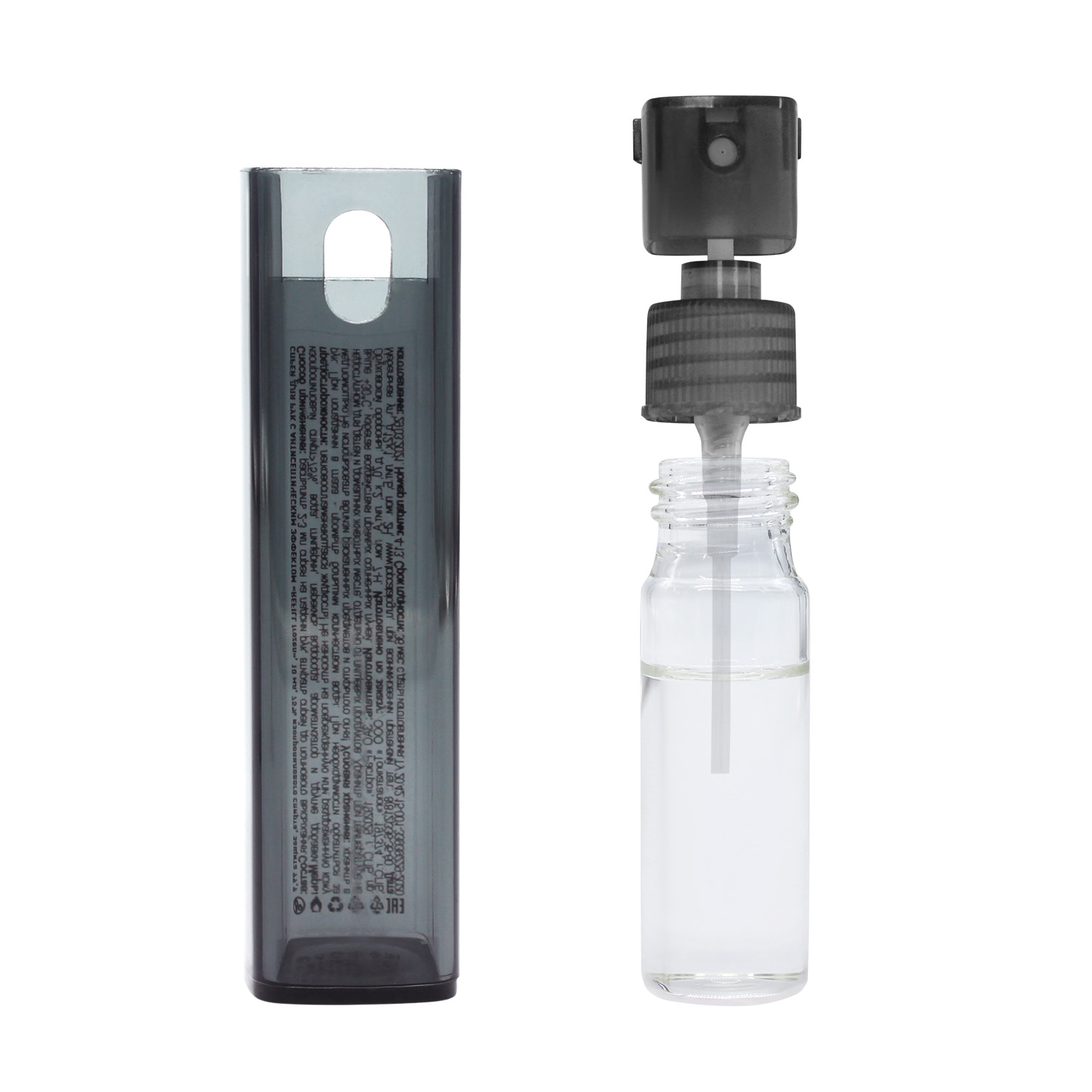 Набор антисептиков для рук REFILLABLE Black, 60 мл  (серый)