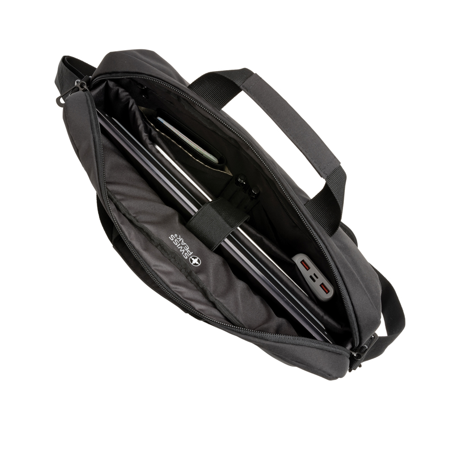 Сумка для ноутбука Swiss Peak с RFID-защитой из rPET AWARE™, 15,6’’