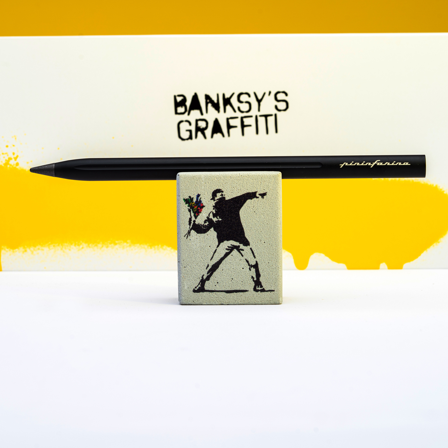 Набор Pininfarina Banksy Метатель цветов: карандаш SMART с бетонной подставкой