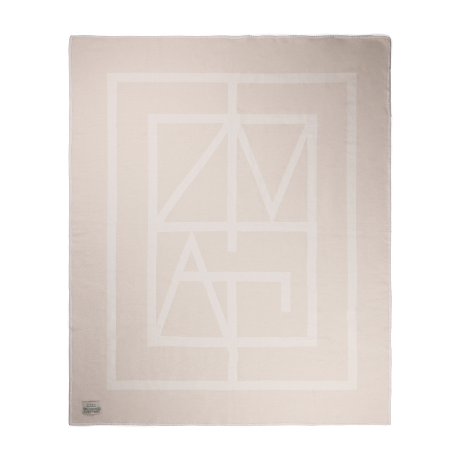 Плед VINGA Monogram из переработанного полиэстера GRS, 170x130 см