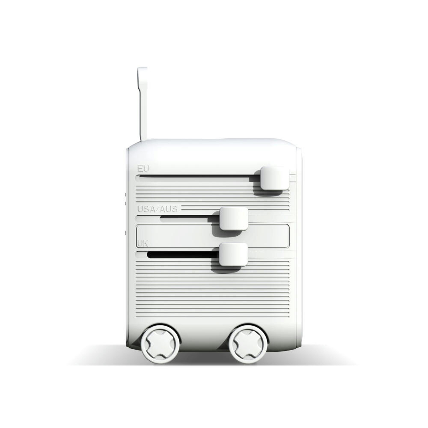 Универсальный адаптер Xoopar Luggie со встроенными вилками типов EU, UK, US и AUS